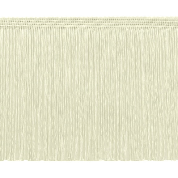 6" (15cm) Chainette Fringe Trim # CF06,, Off White Ivory #OW (White Ivory, Cream Ivory, Off White) 5 Yards (15 ft/4.5m)