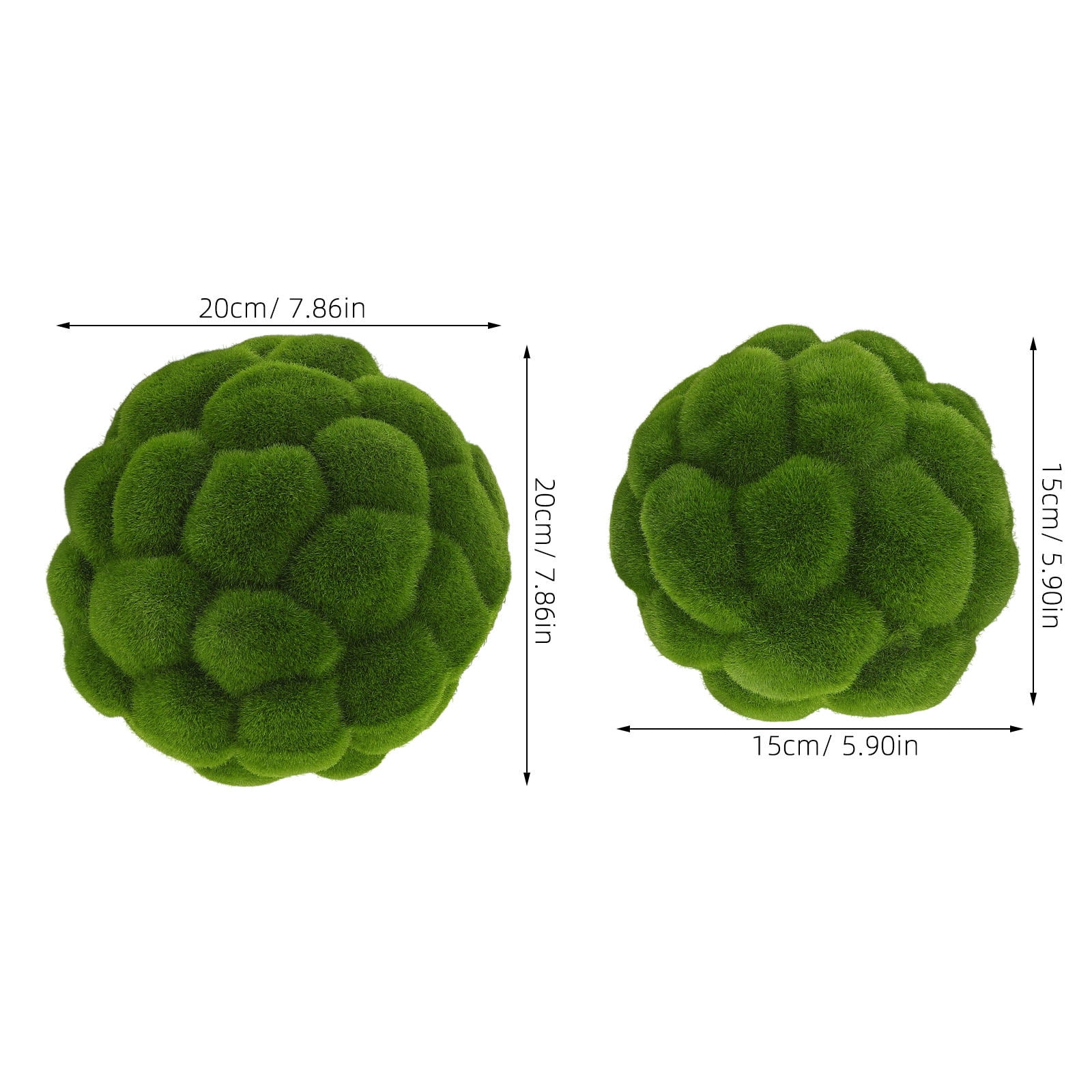 Mobestech 2-Pack Realistic Artificial Moss Rock Decor for Indoor Home Decoration, Natural-Looking Moss Pieces
