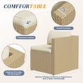 thumbnail image 5 of ELPOSUN 3-Piece Patio Furniture Conversation Set, All-Weather Wicker Outdoor Sectional Sofa Set with Table & Cushions, Beige, 5 of 7