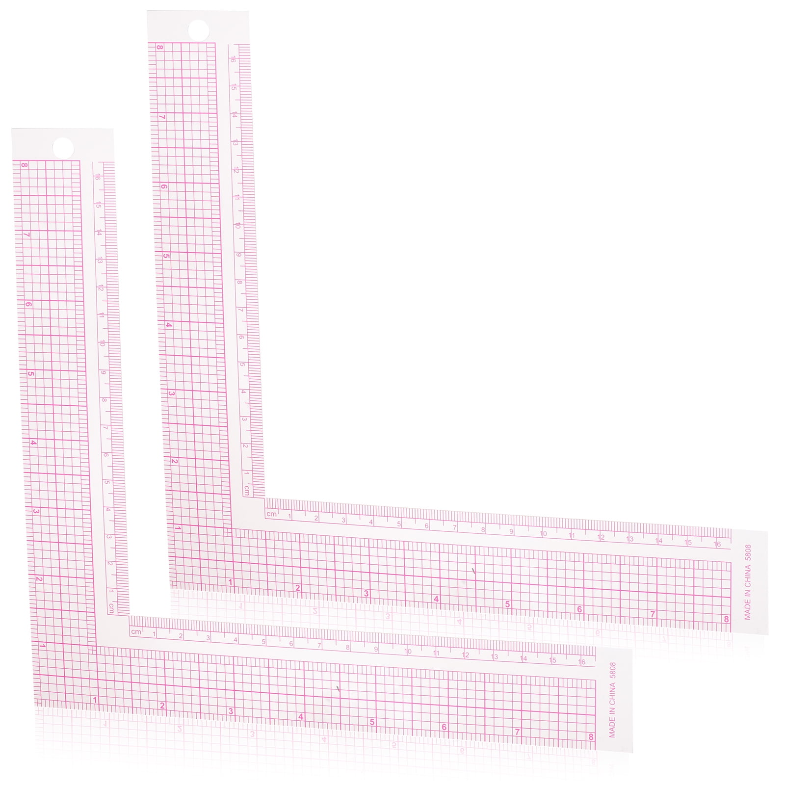 Frienda Plastic Sewing Ruler L-Square Curve Ruler Sewing Measure Tailor  Ruler Clear Sewing Ruler for Tailor Craft Tool Drawing
