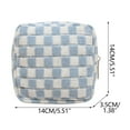 thumbnail image 6 of Mini Makeup Bag for Purse, Checkered Cosmetic Bag Zipper Cute Make Up Pouch Travel Toiletry Bag Makeup Storage Bag Organizer for Women Girls, Blue, 6 of 6