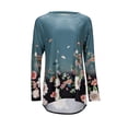 thumbnail image 2 of Tops de otoño para mujer, blusa holgada de manga larga con estampado Floral para el trabajo, 2 of 5