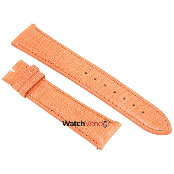 Hadley Roma 21 MM Shiny Orange Lizard Leather Strap