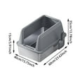 thumbnail image 2 of Extra Large Stainless Steel Litter Box for Big Cats Litter Pan with High Sides | Anti-Urine Leakage, Non-Stick & Odor Resistant | Easy Cleaning Pet Toilet Supplies with Scoop Included, 2 of 6