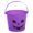 Purple, variant on Halloween Trick or Treat Pumpkin Bucket,Jack O Lantern Candy with Handle,Buckets for Trick or Treating,Colored Pumpkin Pails Cauldron Candy Holder for Party Favors Supplies Props(5.7x4.9")(Purple)