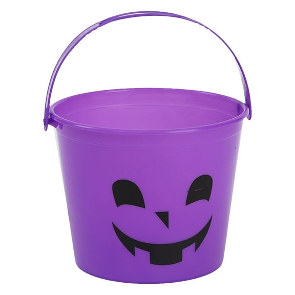 Jierger Halloween Bucket Halloween Jack O Candy Basket Pumpkin Pails Cauldron Kettle Candy Holder for Trick or Treating, Halloween Pails with Handle for Kids Party Favors Supplies Props
