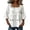 White, variant on Women's Square Neck Lace Trim Peplum Blouse 3/4 Bell Sleeve Casual Summer Loose Fit Tiered Tops for Daily Wear,M