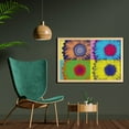 thumbnail image 2 of Modern Art Wall Art with Frame, Pop Art Inspired Colorful Gerber Daisy Flower Hard-Edged Western Design Image, Printed Fabric Poster for Bathroom Living Room, 35" x 23", Multicolor, by Ambesonne, 2 of 2