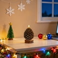 thumbnail image 5 of Flameless Pine Cone Candle With Battery-Operated Flickering Led Wick, Real Wax Shell That Ders Safe Warm Ambiance Without Fire Risk, Ideal For Festive Interior Decoration, 5 of 5