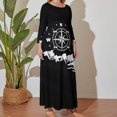 thumbnail image 5 of Large Size Compass Graphics Long Sleeved Dress Women Dress for Parties Elegant Chic Evening Dresses, 5 of 7