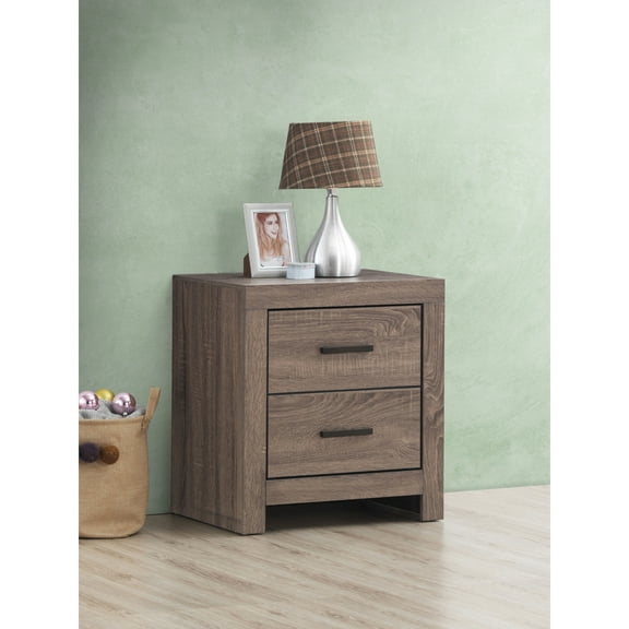 Brantford Barrel Oak 2-Drawer Nightstand