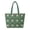 Green Santa Print, variant on XYZCANDO Red Christmas Santa Snowman Print Quilted Shoulder Tote Bag Large Capacity Reusable Handbag for Holiday Shopping Grocery Travel Daily Use