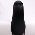 thumbnail image 4 of Qarigey Mujer peluca diadema larga recta DIY fiesta pelo falso resistente al calor portátil reutilizable decoración vestidor peluquín regalo tipo 1 Cuidado del cabello Tipo 1 Qarigey MR1431-01, 4 of 6