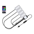 thumbnail image 1 of USB Powered LED Car Atmosphere Footwell Light Kit, 4-Piece Interior Strip Lights with Cigarette Lighter Plug, Multi-Color Ambiance for Auto Decor, 1 of 8