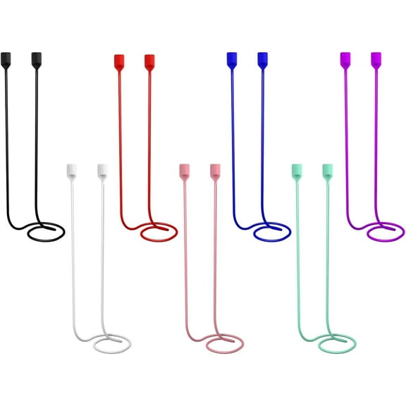 7pcs Magnetic Anti-Lost Straps, Sport Earbud Lanyard Strap Soft Silicone Anti-Lost Cord Wireless Earbuds Lanyard Neck Rope Compatible with Airpods Pro/3/2/1