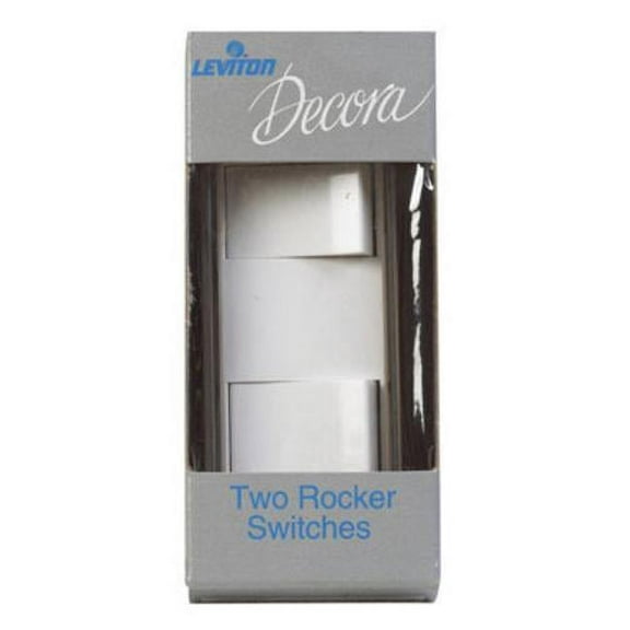 Leviton 01754-0WS 15A Decora Dual Rocker Switch, White
