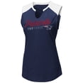 thumbnail image 2 of Women's Majestic Navy/White New England Patriots V-Notch Muscle Tank Top, 2 of 3