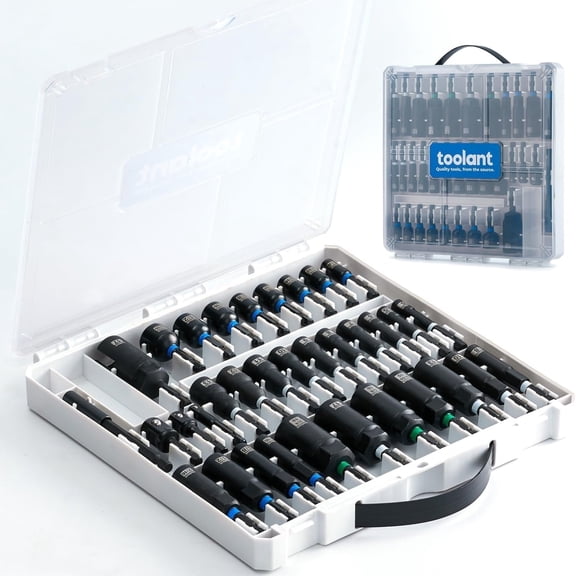 Toolant 34-Piece Impact Magnetic Nut Driver Screwdriver Set with Accessories
