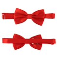 thumbnail image 4 of facefd 3 Pcs Nœud Papillon en Satin pour Homme Cummerbund Mouchoir Rouge, 4 of 9