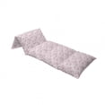 thumbnail image 4 of Floral Floor Pillow Lounger Cover, Shabby Form Vintage Flower Motifs in Soft Toned Essence Beauty Nature Design, Nap Mat Printed Fabric Case for 5 Pillows, 88" x 27", Fuchsia Pale Pink, by Ambesonne, 4 of 5