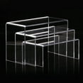 thumbnail image 5 of 3PCS Acrylic Display Shoe Risers Clear Retail Display Stand U Shaped Shelf Showcase Rack for Toy Bag Cosmetic (M), 5 of 5
