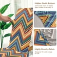 thumbnail image 5 of Yayeee 2 Pack Dining Chair Covers Stretch Parson Chairs Slipcovers Seat Protector, Orange Geometric, 5 of 6