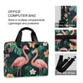 thumbnail image 4 of FORMRS 16" Laptop Sleeve Bag Carrying Case with Handle Travel Shoulder Briefcase, Flamingo Leaves Pattern, 4 of 8