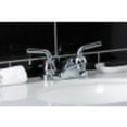 thumbnail image 3 of Kingston Brass KB251RXLB Restoration 4-Inch Centerset Bathroom Faucet with Brass Pop-Up, Polished Chrome, 3 of 5