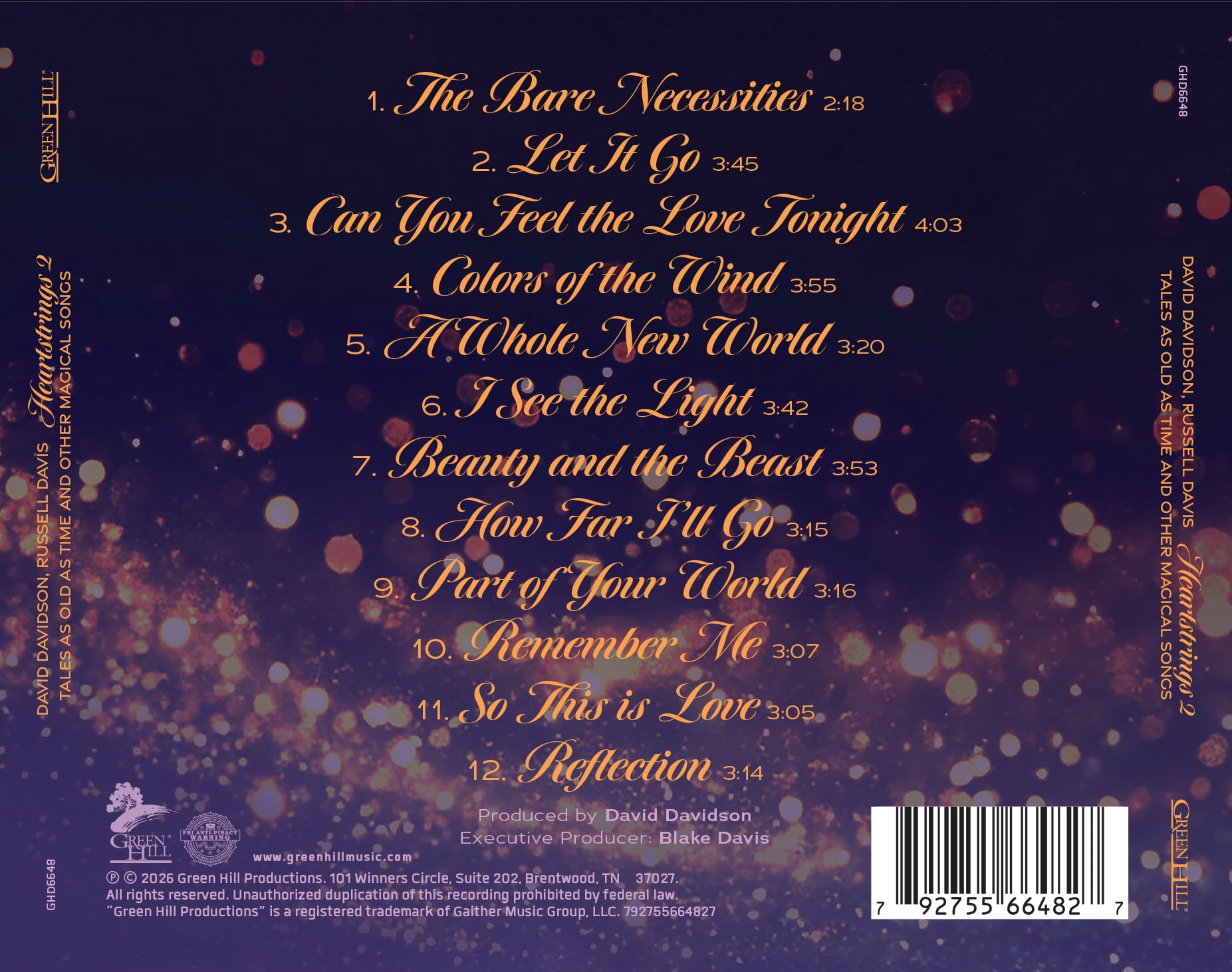 Davidson,David & Russell Davis - Heartstrings 2 - Tales As Old As Time and other Magical Songs - Music & Performance - CD