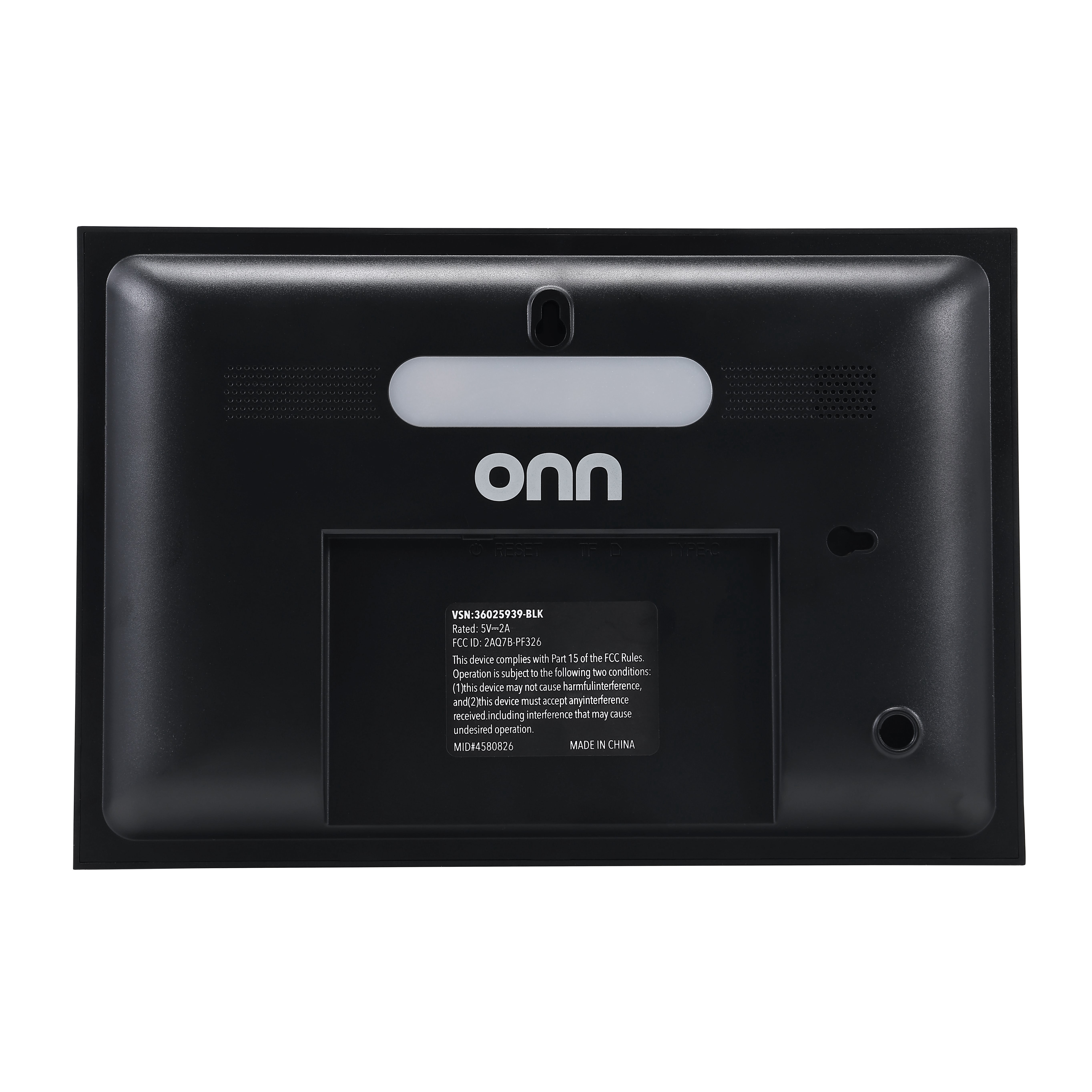 Onn 10.1" WiFi Digital Photo Frame with 16GB Storage, Frameo App, Android 11, Photo & Video Sharing, Ambient Lighting - Black