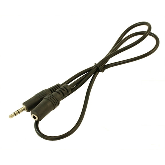 2ft 3.5mm Mini-Stereo TRS Male to Female Audio Extension Cable