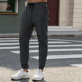 thumbnail image 3 of PUZTLOY Men’s Jogger Pants with Pockets Drawstring Cargo Sweatpants Casual Athletic Track Pants for Hiking Running Outdoor Workout Grey, 3 of 7