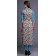 thumbnail image 4 of Bimba Robe Longue en Rayonne Imprimée Tunique Droite pour Femmes Haut Indien, 4 of 6