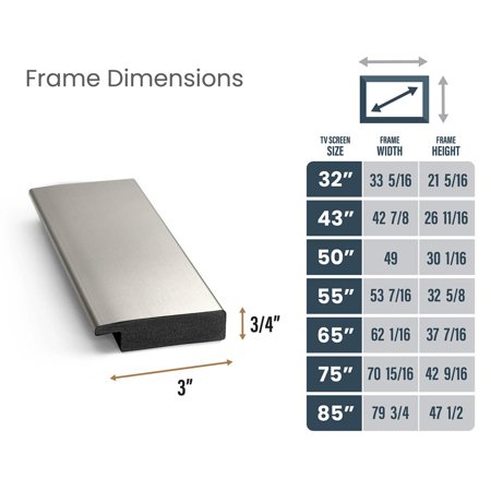 Frame My TV.com - Deco Premiere Bezel for Samsung the Frame TV - 85" - Burlwood