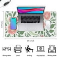 thumbnail image 5 of Pink Flowers and Leaves Desk Mouse Pad Pad Mouse Waterproof Washable for Office Home Work Gaming Table Tables Mouse Pad Rubber Base Mousepad with Stitched Edges 35.4x15.7inches, 5 of 7