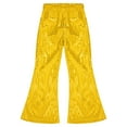 thumbnail image 3 of YONGHS Kids Boys Girls Shiny Sequins Jazz Hip Hop Dance Flare Pants Bell Bottoms Trousers Gold 3-4, 3 of 7
