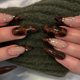 thumbnail image 5 of Uñas postizas adhesivas IMRAIN marrón con estampado de leopardo estilo stiletto 24 piezas, 5 of 7