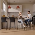thumbnail image 2 of Set of 2 Bancos Alto, con Respaldo y Reposapié, Color Negro HOMEMAKE FURNITURE Industrial Retro, 2 of 6