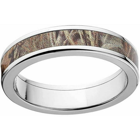 RealTree Max 4 Men's Camo Stainless Steel Ring with Polished Edges and Deluxe Comfort Fit