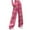 Red, variant on cFmduc Plaid Pants for Women Elastic High Waist Wide Leg Sweatpants Pajama Pants Y2k Baggy Pants with Pockets Streetwear