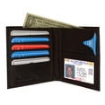 thumbnail image 3 of Genuine Leather Men's Hipster Bifold Wallet ID Card Holder, 3 of 10