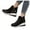 Black, variant on Women’s Slip on High Top Wedge Sneakers Hidden Heel Platform Wedge Zip Up Ankle Booties