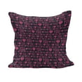 thumbnail image 1 of I Love You Fluffy Throw Pillow Cushion Cover, Romance Pattern with Heart Forms and Love Words Valentines Couples Theme, Decorative Square Pillow Case, 26" x 26", Magenta Dark Grey, by Ambesonne, 1 of 5