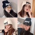 thumbnail image 2 of Gorro de lana completo de estilo coreano para mujer, gorro tejido de marca a la moda, gorro cálido y resistente al frío para hombre, Otoño/Invierno, 2 of 5