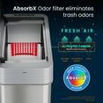 iTouchless 4 Gallon Slim Sensor Trash Can with AbsorbX Odor Control
