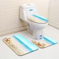 thumbnail image 5 of EIMELI  3Pcs/set Bathroom Mat Set Anti-Slip Kitchen Bath Mat Carpet Bathroom Toliet Rug Washable Beach Style, 5 of 5