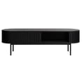 thumbnail image 4 of Unique Furniture Contemporary Sliding Doors TV Cabinet with Black Oak, 4 of 7