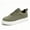 Green, variant on Canvas Fashion Sneakers for Men Platform Thick Sole Round Toe Trendy Versatile Lightweight Comfortable Streetwear Daily Outing Weekend Shoes