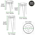 thumbnail image 4 of mDesign Metal Indoor/Outdoor Plant Stands with Hairpin Legs, Set of 3, Chrome, 4 of 9