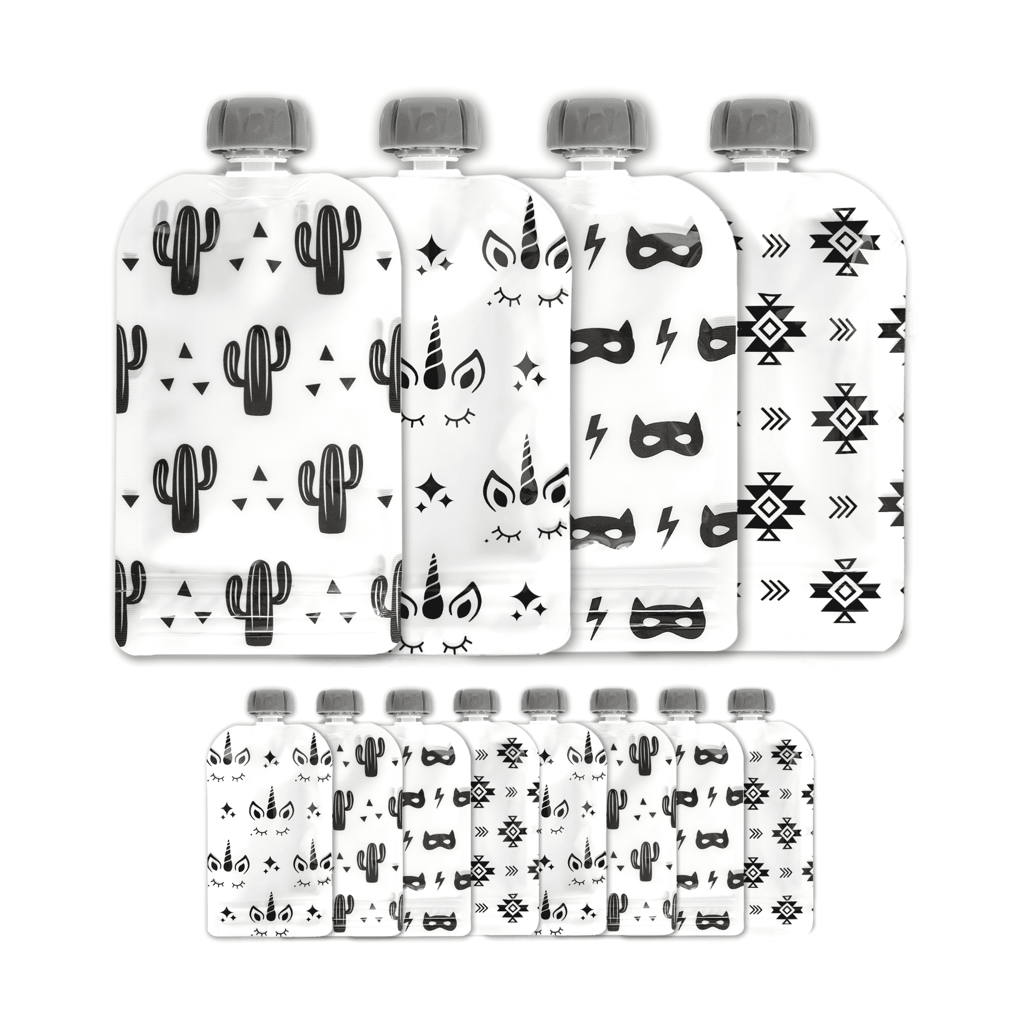 Hippypotamus Reusable Baby Food Pouches (12 count)